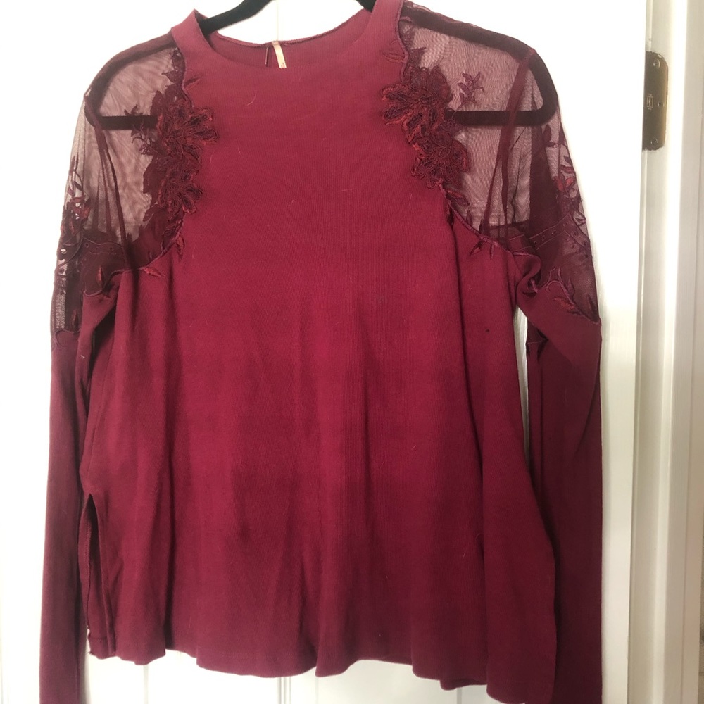Red long sleeve shirt